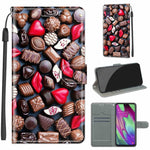 Custodia in pelle PU a vibrazione orizzontale con chiusura magnetica a disegno colorato di tensione con supporto e slot per schede, For Samsung Galaxy A40