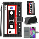 Custodia in pelle PU a vibrazione orizzontale con chiusura magnetica a disegno colorato di tensione con supporto e slot per schede, For Samsung Galaxy A40