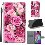 Custodia in pelle PU a vibrazione orizzontale con chiusura magnetica a disegno colorato di tensione con supporto e slot per schede, For Samsung Galaxy A40