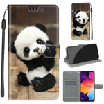 Custodia in pelle PU a vibrazione orizzontale con chiusura magnetica a disegno colorato di tensione con supporto e slot per schede, For Samsung Galaxy A50