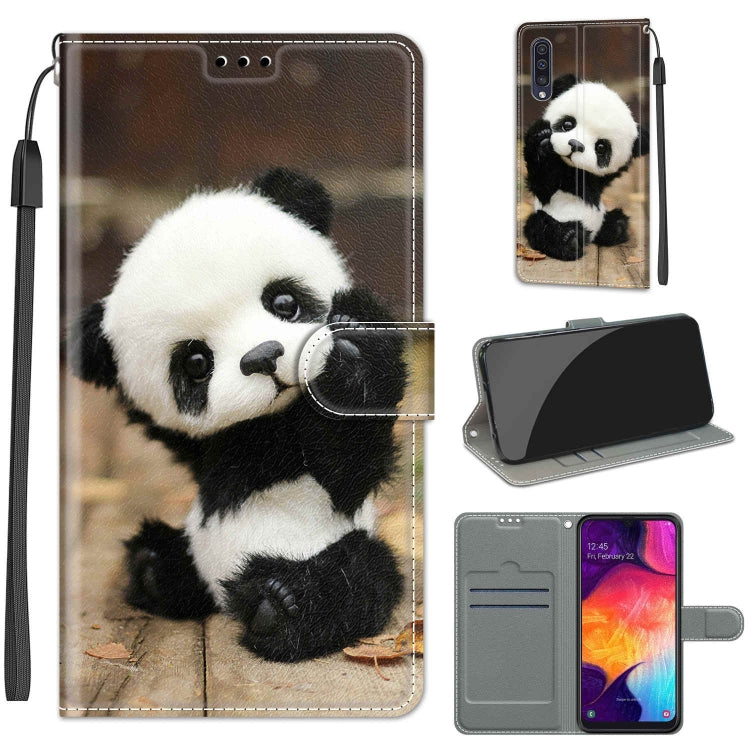 Custodia in pelle PU a vibrazione orizzontale con chiusura magnetica a disegno colorato di tensione con supporto e slot per schede, For Samsung Galaxy A50
