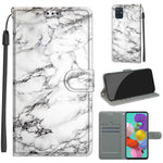 Custodia in pelle PU a vibrazione orizzontale con chiusura magnetica a disegno colorato di tensione con supporto e slot per schede, For Samsung Galaxy A51