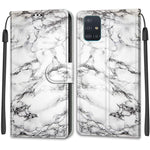 Custodia in pelle PU a vibrazione orizzontale con chiusura magnetica a disegno colorato di tensione con supporto e slot per schede, For Samsung Galaxy A51
