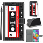 Custodia in pelle PU a vibrazione orizzontale con chiusura magnetica a disegno colorato di tensione con supporto e slot per schede, For Samsung Galaxy A51