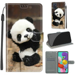 Custodia in pelle PU a vibrazione orizzontale con chiusura magnetica a disegno colorato di tensione con supporto e slot per schede, For Samsung Galaxy A51