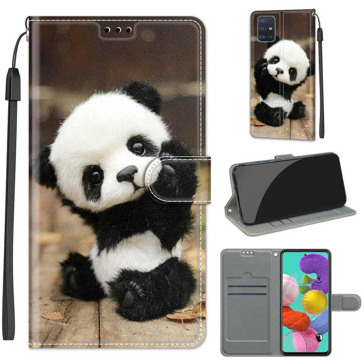 Custodia in pelle PU a vibrazione orizzontale con chiusura magnetica a disegno colorato di tensione con supporto e slot per schede, For Samsung Galaxy A51