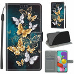 Custodia in pelle PU a vibrazione orizzontale con chiusura magnetica a disegno colorato di tensione con supporto e slot per schede, For Samsung Galaxy A51
