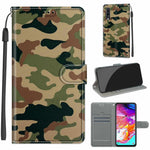 Custodia in pelle PU a vibrazione orizzontale con chiusura magnetica a disegno colorato di tensione con supporto e slot per schede, For Samsung Galaxy A70