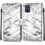 Custodia in pelle PU a vibrazione orizzontale con chiusura magnetica a disegno colorato di tensione con supporto e slot per schede, For Samsung Galaxy A71