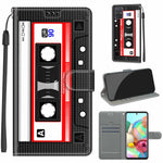 Custodia in pelle PU a vibrazione orizzontale con chiusura magnetica a disegno colorato di tensione con supporto e slot per schede, For Samsung Galaxy A71