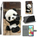 Custodia in pelle PU a vibrazione orizzontale con chiusura magnetica a disegno colorato di tensione con supporto e slot per schede, For Samsung Galaxy A71