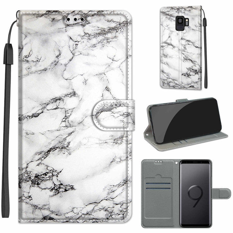 Custodia in pelle PU a vibrazione orizzontale con chiusura magnetica a disegno colorato di tensione con supporto e slot per schede, For Samsung Galaxy S9