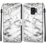 Custodia in pelle PU a vibrazione orizzontale con chiusura magnetica a disegno colorato di tensione con supporto e slot per schede, For Samsung Galaxy S9