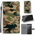 Custodia in pelle PU a vibrazione orizzontale con chiusura magnetica a disegno colorato di tensione con supporto e slot per schede, For Samsung Galaxy S9