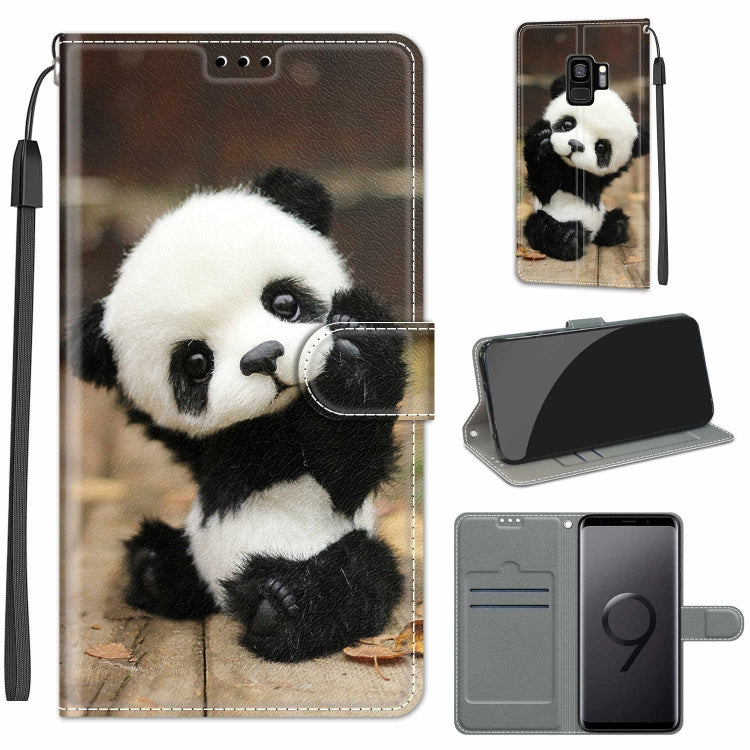 Custodia in pelle PU a vibrazione orizzontale con chiusura magnetica a disegno colorato di tensione con supporto e slot per schede, For Samsung Galaxy S9+