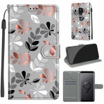 Custodia in pelle PU a vibrazione orizzontale con chiusura magnetica a disegno colorato di tensione con supporto e slot per schede, For Samsung Galaxy S9+