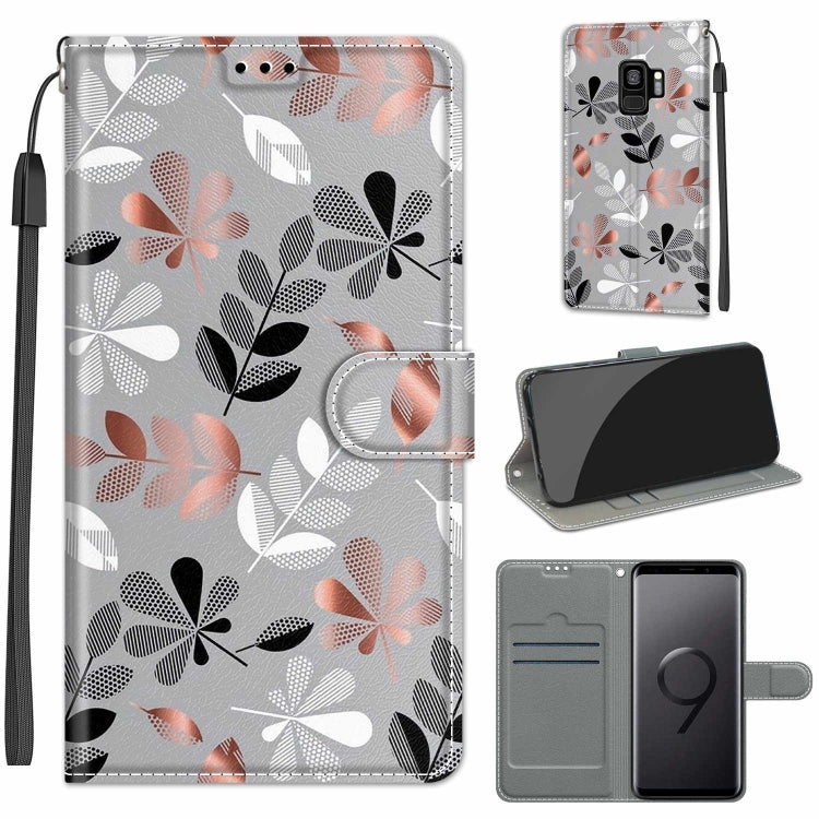 Custodia in pelle PU a vibrazione orizzontale con chiusura magnetica a disegno colorato di tensione con supporto e slot per schede, For Samsung Galaxy S9+