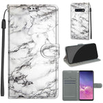 Custodia in pelle PU a vibrazione orizzontale con chiusura magnetica a disegno colorato di tensione con supporto e slot per schede, For Samsung Galaxy S10