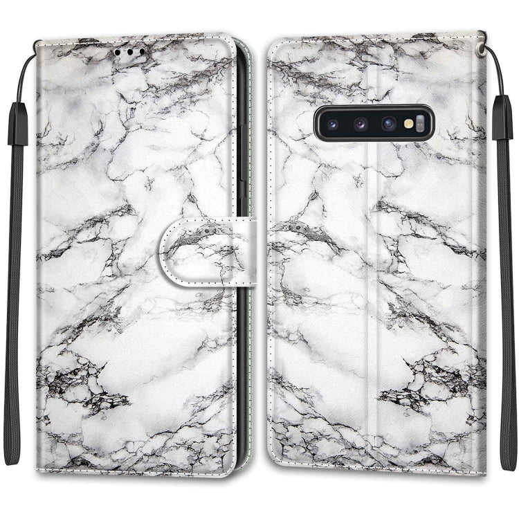 Custodia in pelle PU a vibrazione orizzontale con chiusura magnetica a disegno colorato di tensione con supporto e slot per schede, For Samsung Galaxy S10