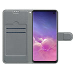 Custodia in pelle PU a vibrazione orizzontale con chiusura magnetica a disegno colorato di tensione con supporto e slot per schede, For Samsung Galaxy S10