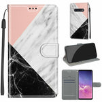 Custodia in pelle PU a vibrazione orizzontale con chiusura magnetica a disegno colorato di tensione con supporto e slot per schede, For Samsung Galaxy S10