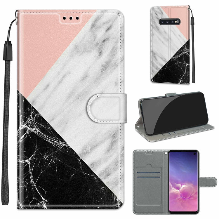 Custodia in pelle PU a vibrazione orizzontale con chiusura magnetica a disegno colorato di tensione con supporto e slot per schede, For Samsung Galaxy S10