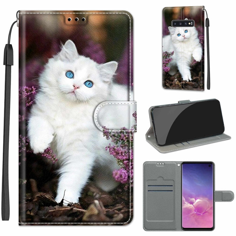 Custodia in pelle PU a vibrazione orizzontale con chiusura magnetica a disegno colorato di tensione con supporto e slot per schede, For Samsung Galaxy S10