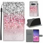 Custodia in pelle PU a vibrazione orizzontale con chiusura magnetica a disegno colorato di tensione con supporto e slot per schede, For Samsung Galaxy S10