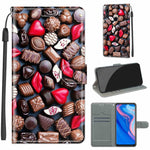 Custodia in pelle PU a vibrazione orizzontale con chiusura magnetica a disegno colorato di tensione con supporto e slot per schede, For Huawei P Smart Z / Y9 Prime / 9X / 9X Pro