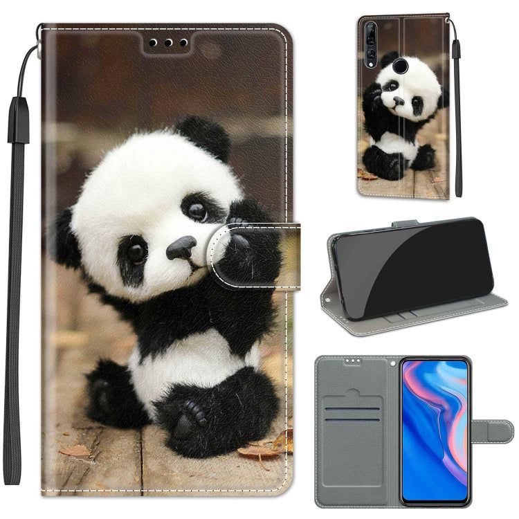 Custodia in pelle PU a vibrazione orizzontale con chiusura magnetica a disegno colorato di tensione con supporto e slot per schede, For Huawei P Smart Z / Y9 Prime / 9X / 9X Pro