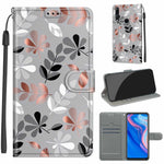 Custodia in pelle PU a vibrazione orizzontale con chiusura magnetica a disegno colorato di tensione con supporto e slot per schede, For Huawei P Smart Z / Y9 Prime / 9X / 9X Pro