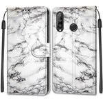 Custodia in pelle PU a vibrazione orizzontale con chiusura magnetica a disegno colorato di tensione con supporto e slot per schede, For Huawei P30 Lite