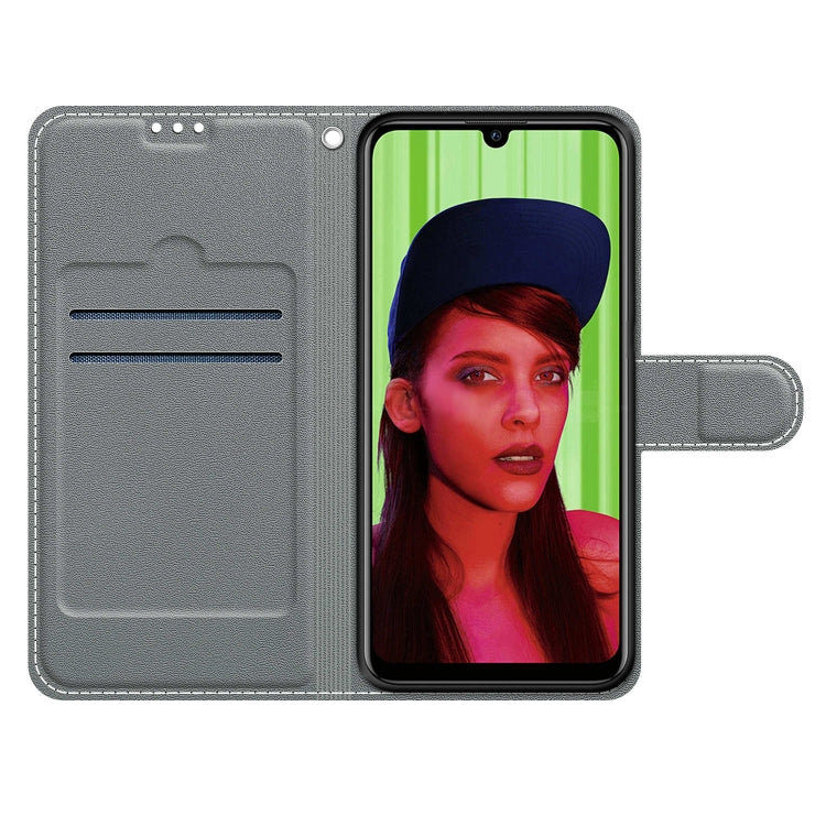 Custodia in pelle PU a vibrazione orizzontale con chiusura magnetica a disegno colorato di tensione con supporto e slot per schede, For Huawei P Smart+ 2019