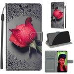 Custodia in pelle PU a vibrazione orizzontale con chiusura magnetica a disegno colorato di tensione con supporto e slot per schede, For Huawei P Smart+ 2019
