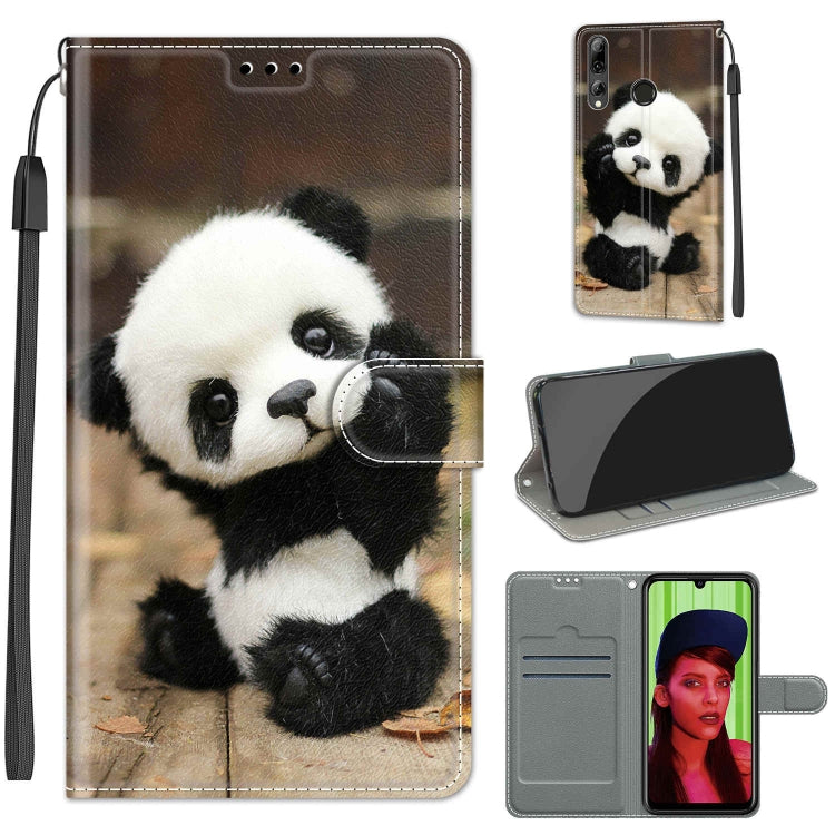 Custodia in pelle PU a vibrazione orizzontale con chiusura magnetica a disegno colorato di tensione con supporto e slot per schede, For Huawei P Smart+ 2019