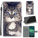 Custodia in pelle PU a vibrazione orizzontale con chiusura magnetica a disegno colorato di tensione con supporto e slot per schede, For Nokia 2.3