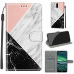 Custodia in pelle PU a vibrazione orizzontale con chiusura magnetica a disegno colorato di tensione con supporto e slot per schede, For Nokia 2.3
