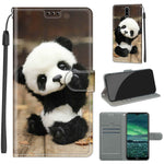 Custodia in pelle PU a vibrazione orizzontale con chiusura magnetica a disegno colorato di tensione con supporto e slot per schede, For Nokia 2.3