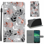 Custodia in pelle PU a vibrazione orizzontale con chiusura magnetica a disegno colorato di tensione con supporto e slot per schede, For Nokia 2.3
