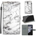 Custodia in pelle PU a vibrazione orizzontale con chiusura magnetica a disegno colorato di tensione con supporto e slot per schede, For Nokia 2.4