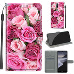 Custodia in pelle PU a vibrazione orizzontale con chiusura magnetica a disegno colorato di tensione con supporto e slot per schede, For Nokia 2.4
