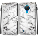 Custodia in pelle PU a vibrazione orizzontale con chiusura magnetica a disegno colorato di tensione con supporto e slot per schede, For Nokia 1.4