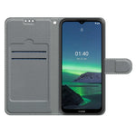 Custodia in pelle PU a vibrazione orizzontale con chiusura magnetica a disegno colorato di tensione con supporto e slot per schede, For Nokia 1.4
