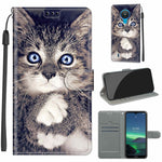 Custodia in pelle PU a vibrazione orizzontale con chiusura magnetica a disegno colorato di tensione con supporto e slot per schede, For Nokia 1.4