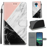 Custodia in pelle PU a vibrazione orizzontale con chiusura magnetica a disegno colorato di tensione con supporto e slot per schede, For Nokia 1.4