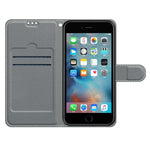 Custodia portafoglio in pelle PU con chiusura magnetica iPhone 6/