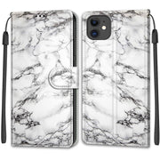 Custodia in pelle PU a vibrazione orizzontale con chiusura magnetica a disegno colorato di tensione con supporto e slot per schede, For iPhone 11