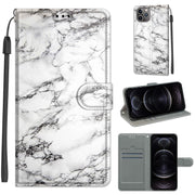 Custodia in pelle PU a vibrazione orizzontale con chiusura magnetica a disegno colorato di tensione con supporto e slot per schede, For iPhone 12 / 12 Pro
