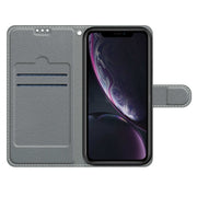 Custodia in pelle PU a vibrazione orizzontale con chiusura magnetica a disegno colorato di tensione con supporto e slot per schede, For iPhone XR