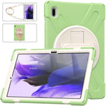 Custodia protettiva in silicone + PC con supporto e tracolla, For Samsung Galaxy Tab S7 FE 5G 12.4 T730, For Samsung Galaxy Tab S7 FE T730 / S7+ / S9+ /S8+